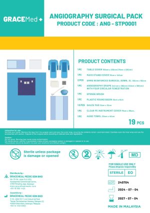 Sterile Disposable Angiography Pack