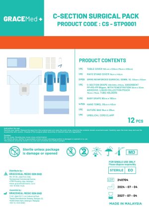 Disposable Single Use C-Section Pack